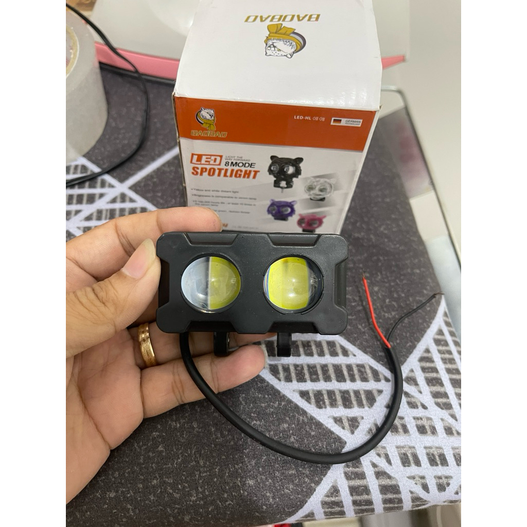 PROMO Lampu Tembak Sorot LED Laser Sql 2 Mata / Lampu Tembak SQL 2 Mata Polos Super Terang Foglamp s