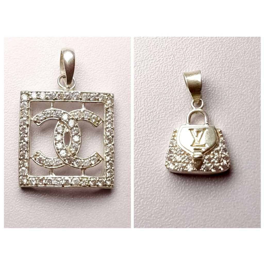 Liontin Permata Elegan Perak Terbaru/Liontin Perak 925/Perak Asli/Liontin Kalung Wanita