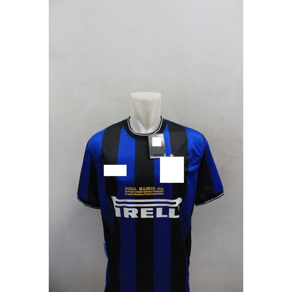 Jersey Inter Home Final Madrid Full Patch Champion 2009/2010 A3 Size S