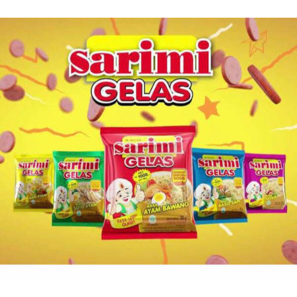 

Sarimi Gelas Mie Gelas Instant 1 Renceng 10 Sachet 30 gr Instan