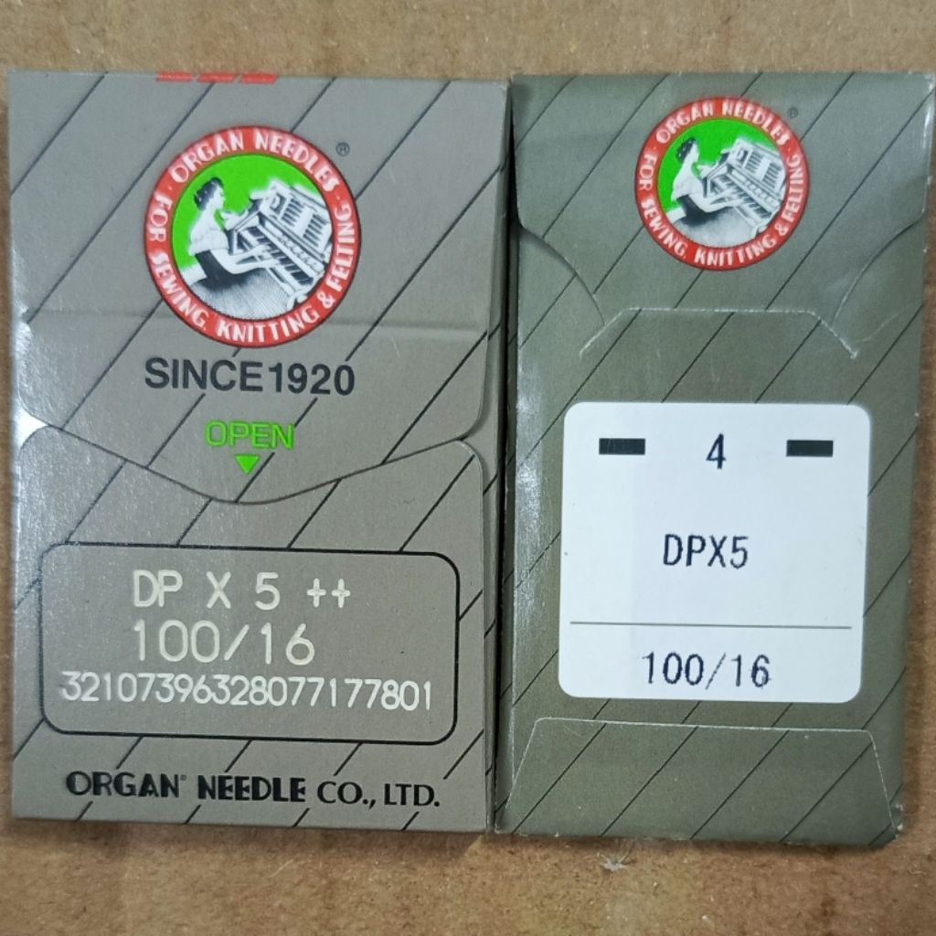 jarum ORGAN DPx5 100/16 jarum mesin jahit lubang kancing DP x 5 nomor 16