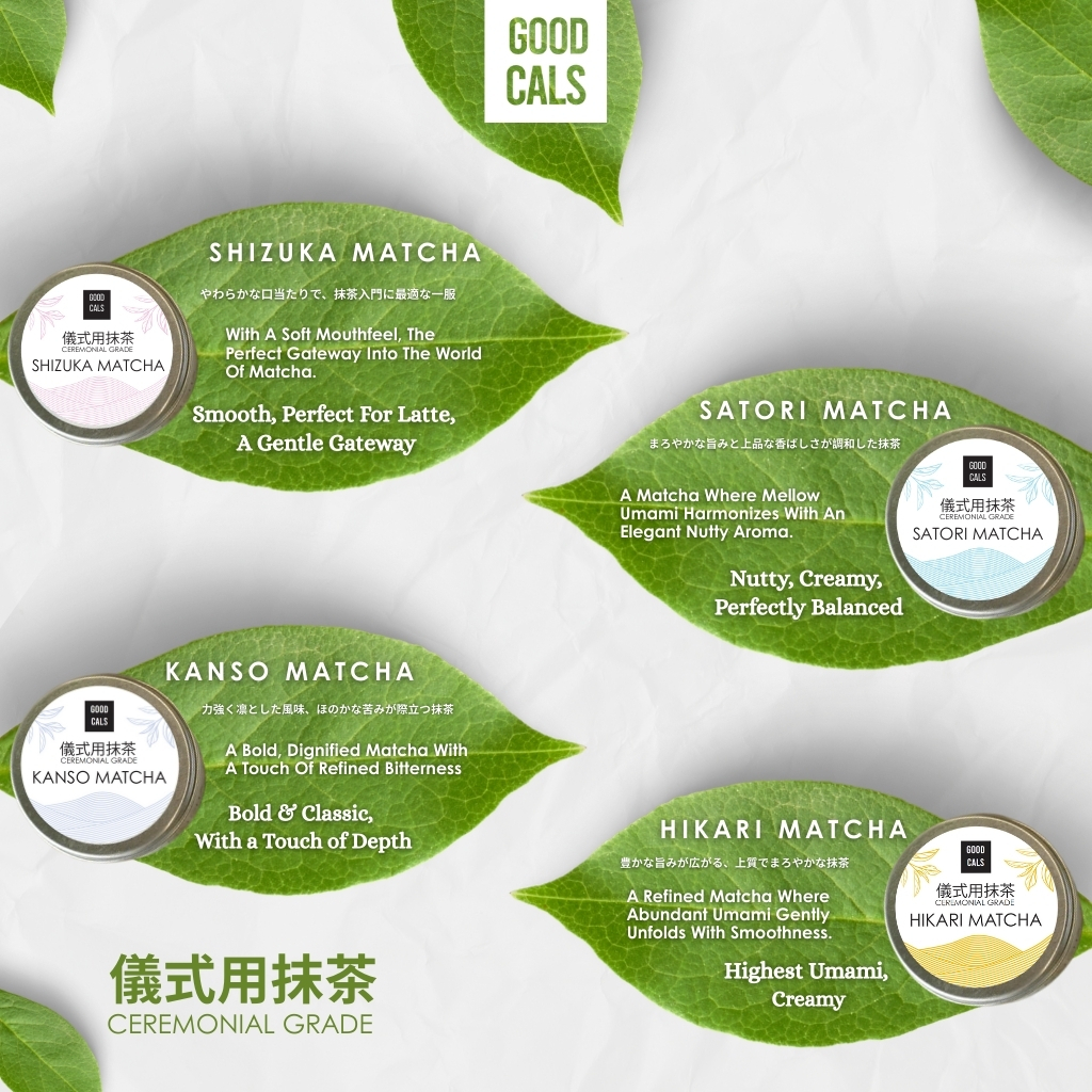 

Matcha Goodcals Ceremonial Grade Matcha Powder: Uji, Hikari, Kanso - Bubuk Matcha Murni 30gram