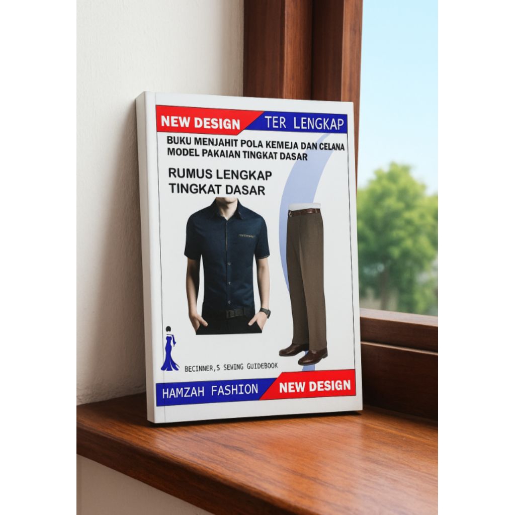 Buku jahit tingkat dasar KEMEJA & CELANA dtail rumus