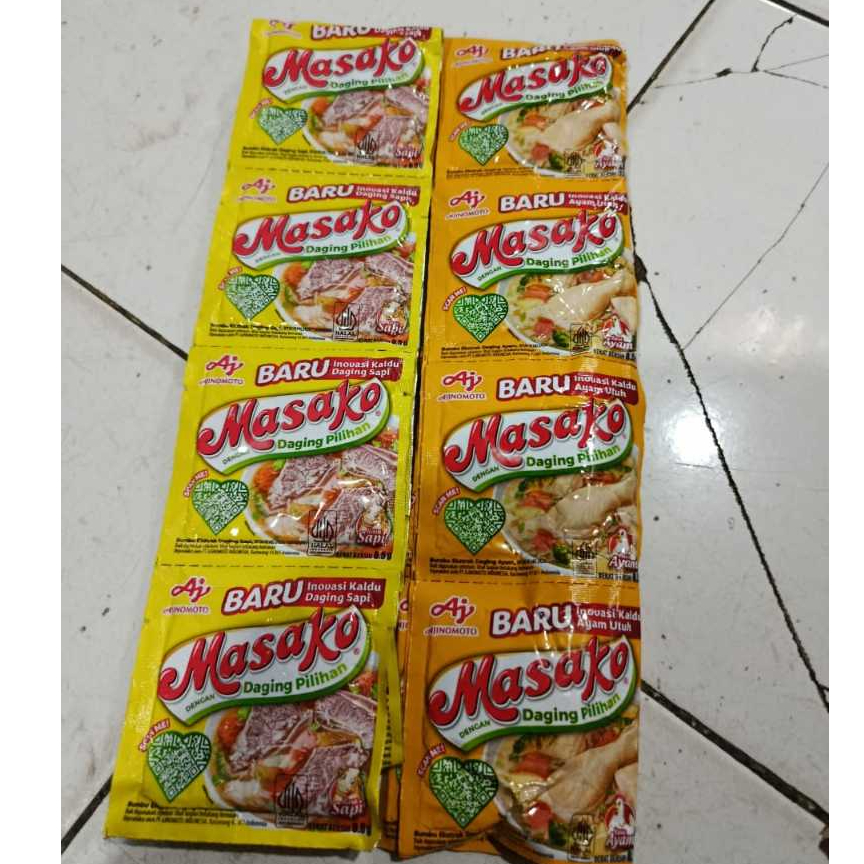 

Masako Bumbu Kaldu Penyedap Rasa Ayam Kemasan 9 g [12 Sachet/ 1 Renceng]
