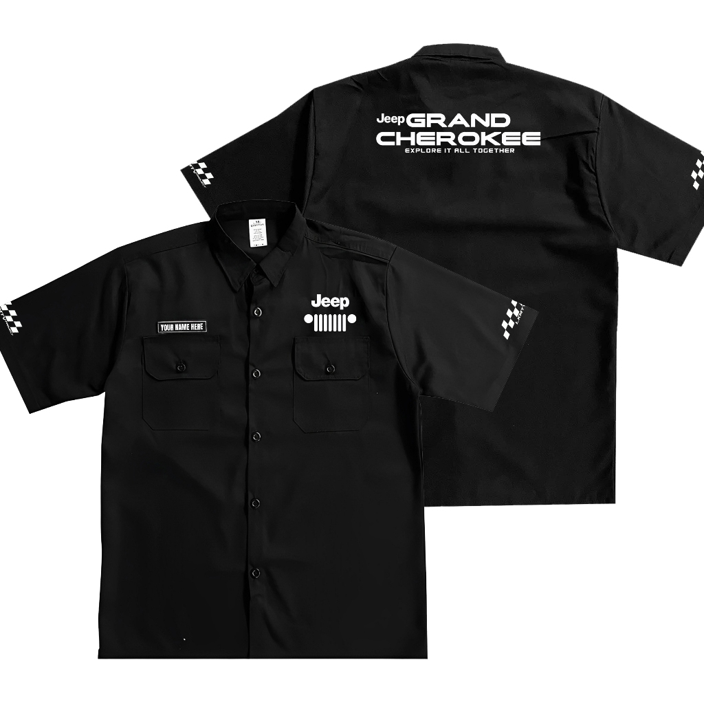 Workshirt JEEP GRAND CHEROKEE Kemeja Unisex LOKOMOTIVE Lengan Pendek