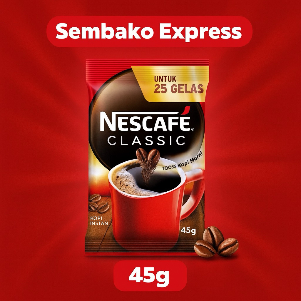 

Nescafé Classic 45g – Kopi Instan 100% Kopi Murni