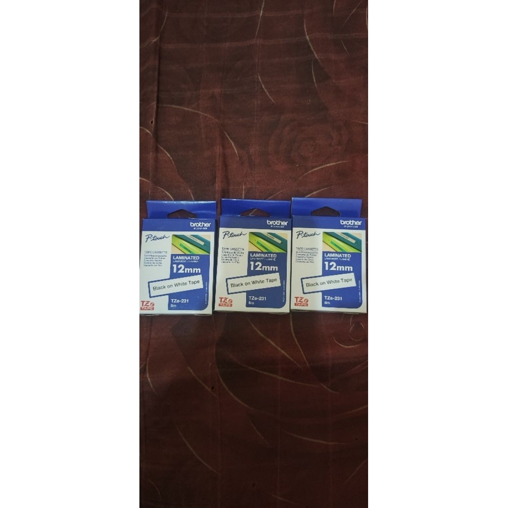 

Brother Label Tape TZE-231 12mm black on white 100% baru & original