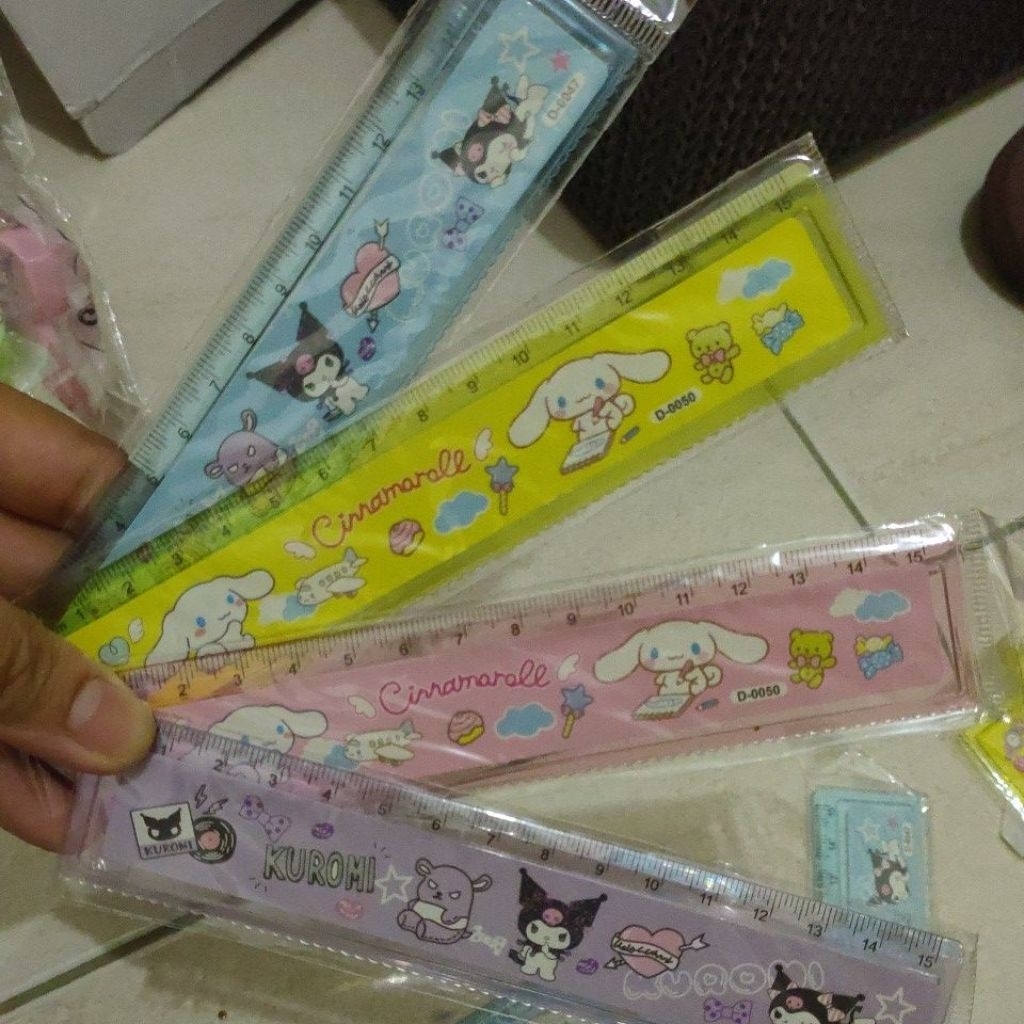 

Penggaris Sanrio Kuromi Cinnamorol Melody 15cm