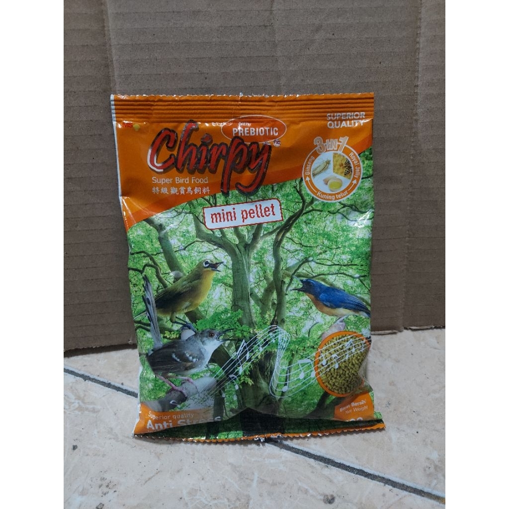 CHIRPY KUNING mini pelet pakan burung kecil