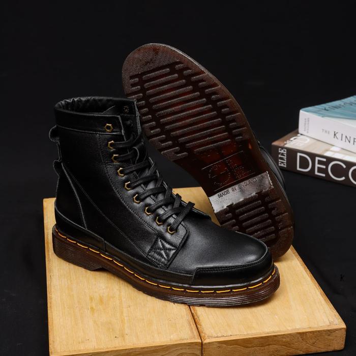 Sepatu Boots Pria Kulit Docmart Sole Flavio Boston - Sepatu Boot Kerja Casual Santai