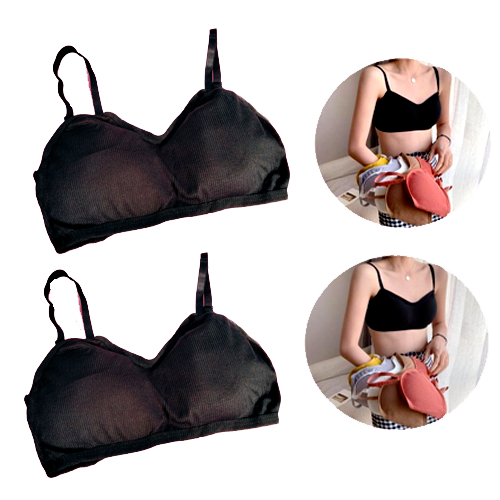 BH BRA WANITA BUSA TANPA KAWAT BAHAN LEMBUT ELASTIS SEXY WARNA HITAM
