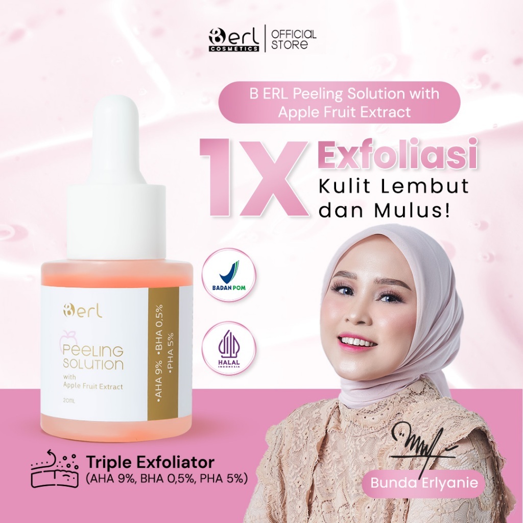 B Erl Peeling Solution AHA BHA PHA Salicylic Acid Chemical Exfoliating Pengelupasan Penghalus Pencer
