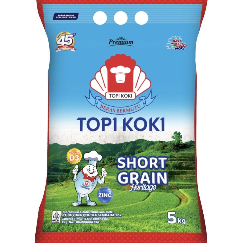

[PREMIUM] Beras Topi Koki Short Grain Heritage 5 kg