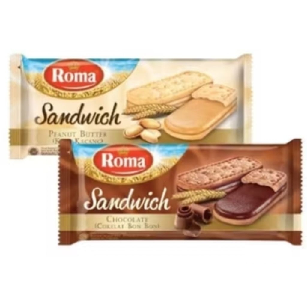 

Roma Sandwich Rasa Cokelat / Kacang 1 Bal isi 7 Bungkus