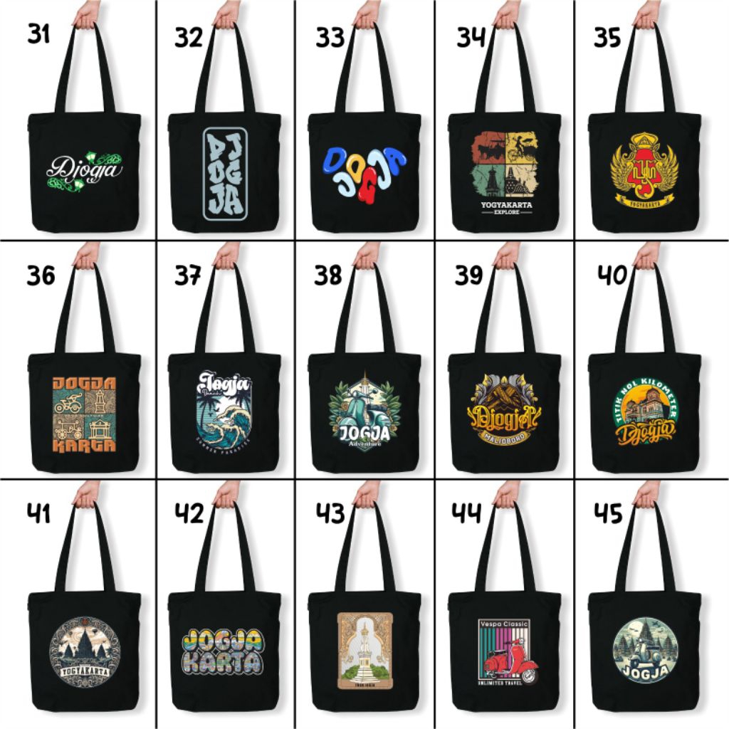 Tote bag jogja (100RB dapat 3pcs ) / tas jogja / tas kanvas / totebag oleh-oleh khas jogja / oleh-ol