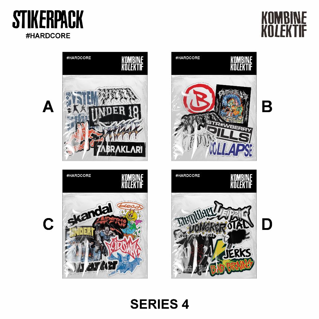 

Stikerpack Band Hardcore Series 4