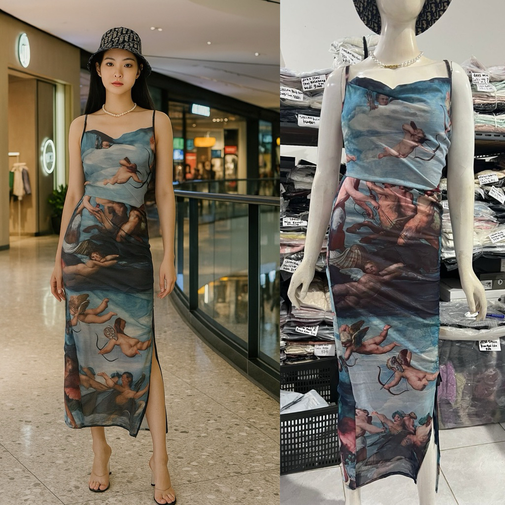 DRESS CORAK BELAH / DRESS TILE BELAH BKK