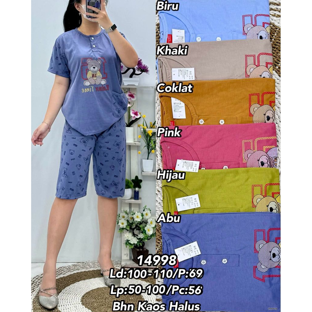 Baju tidur Kaos Jumbo ld115 - Baju tidur Piyama Kaos - Setelan baju tidur