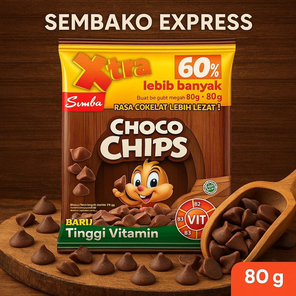 

Simba Choco Chips Xtra 80g – Sereal Cokelat Tinggi Vitamin