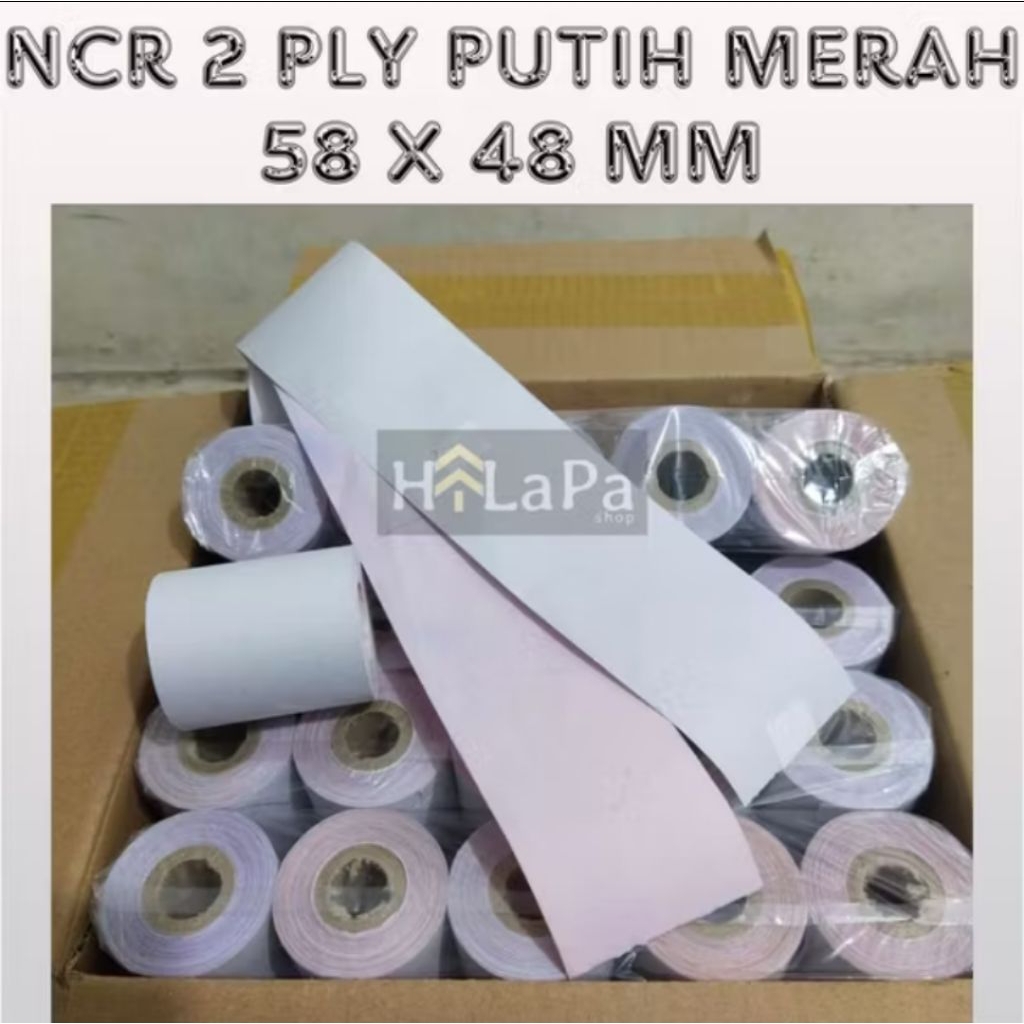 

Kertas Struk Kasir NCR 2ply 5848 (Putih Merah)