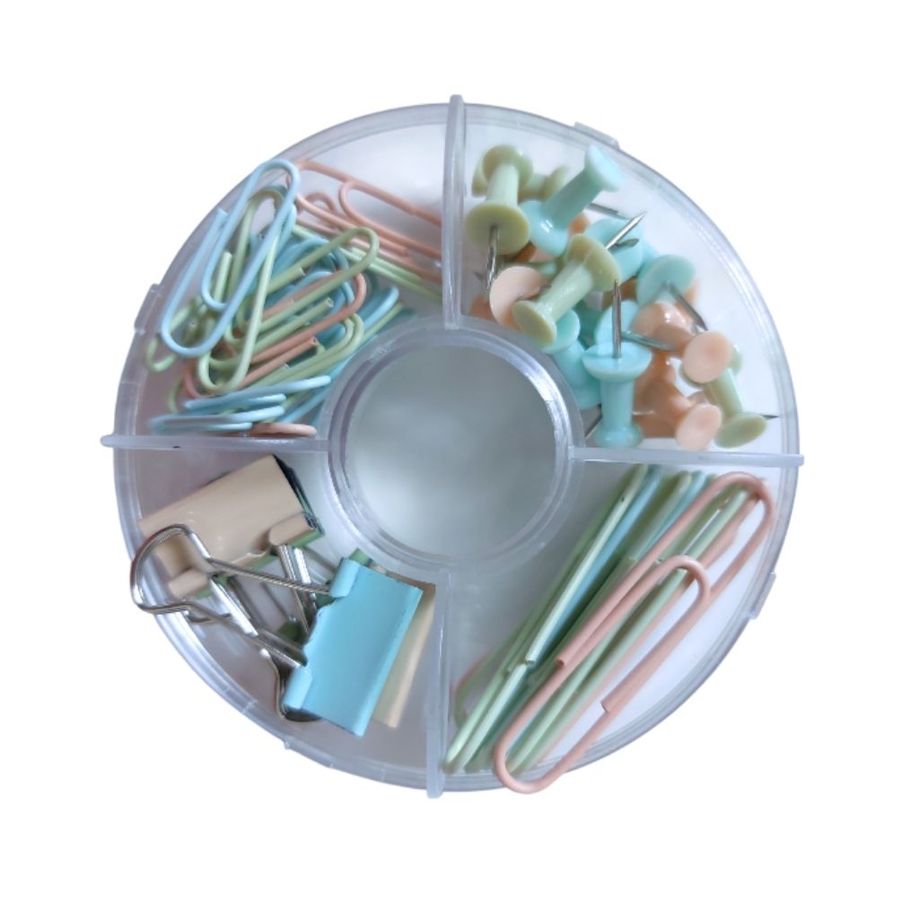 

1 SET KLIP KERTAS PUSH PIN PENJEPIT KERTAS WARNA WARNI CLIP SET TF-188