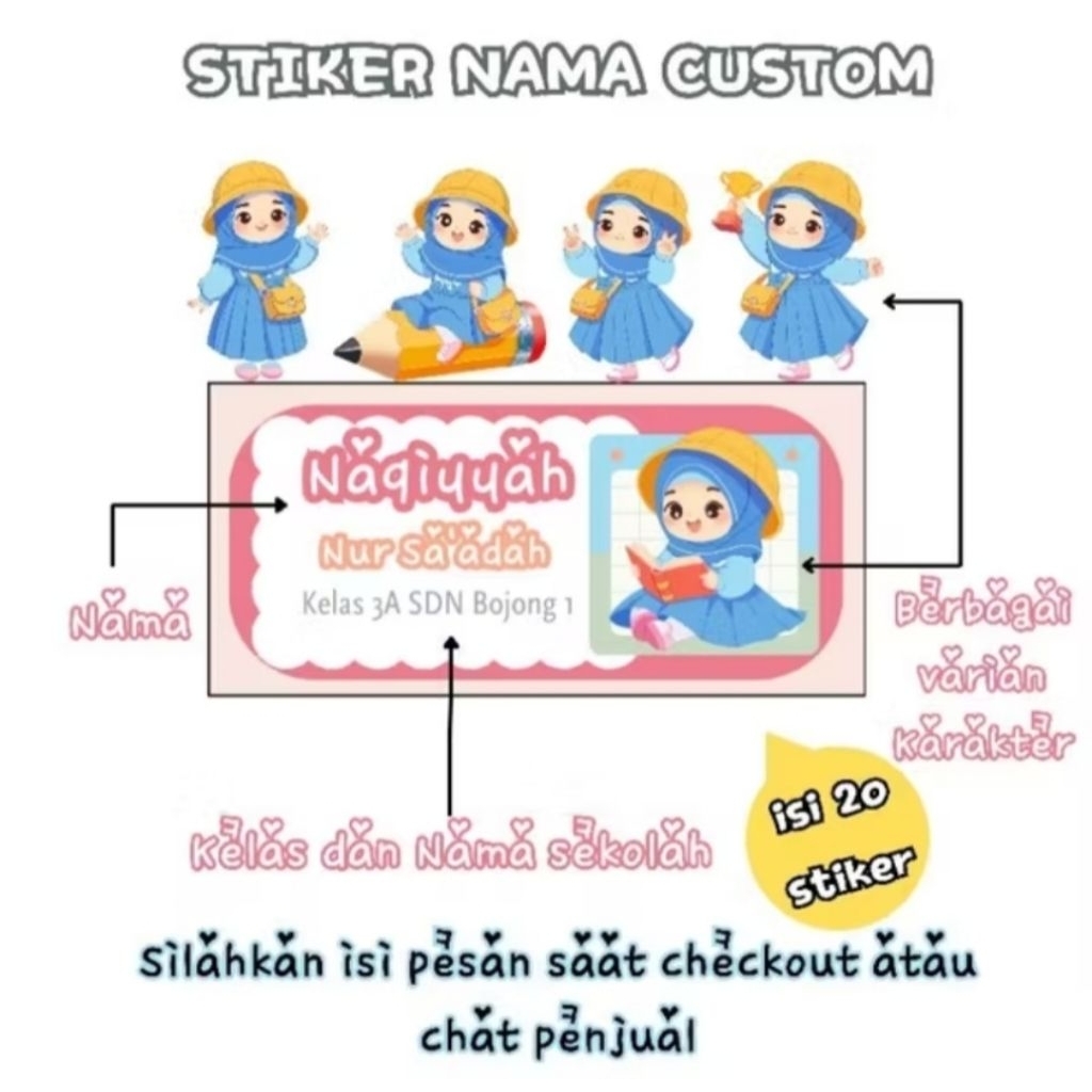 

STIKER NAMA COSTUM LABEL NAMA COSTUM STIKER LABEL