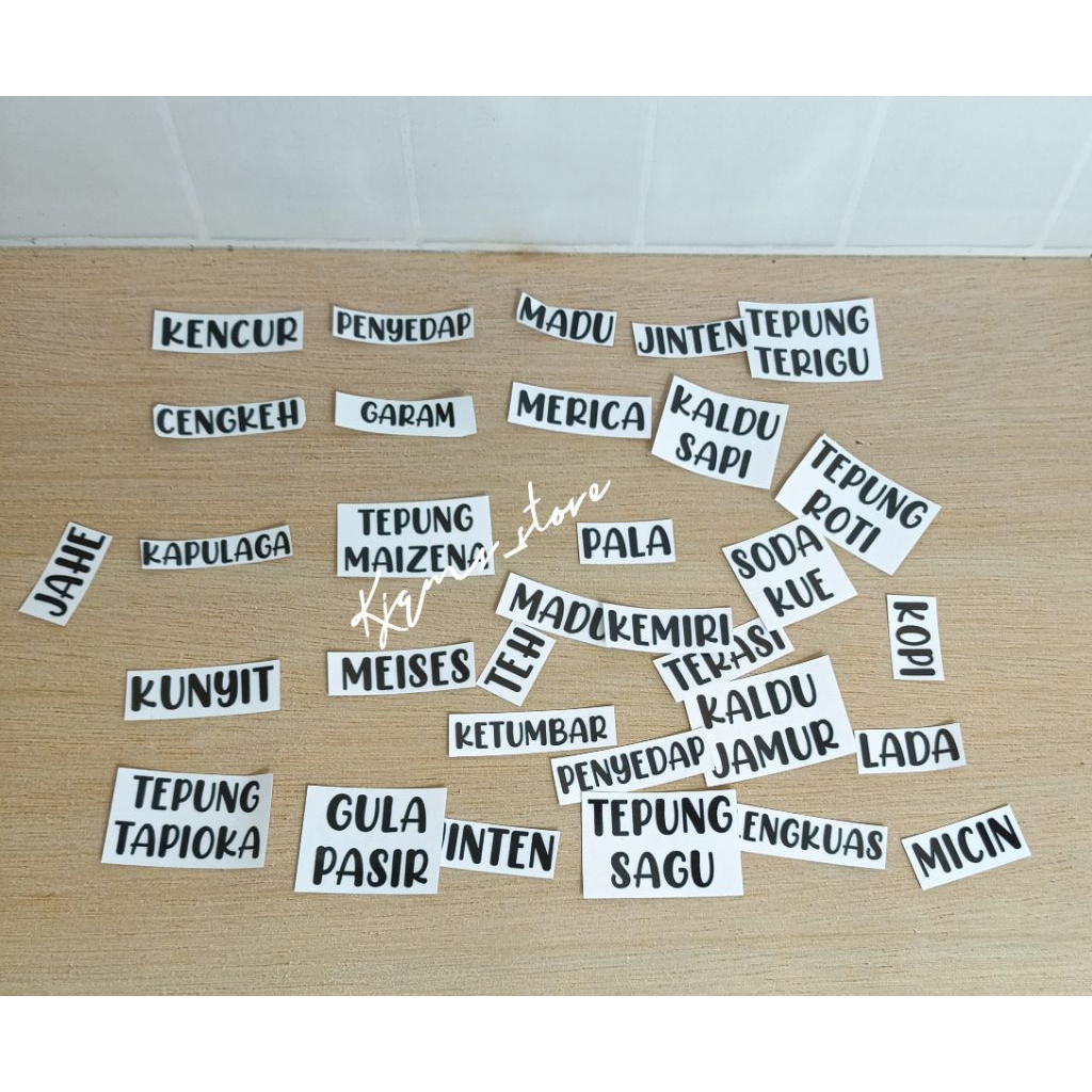 

STIKER LABEL BUMBU DAPUR TRANSPARAN STIKER LABEL BUMBU