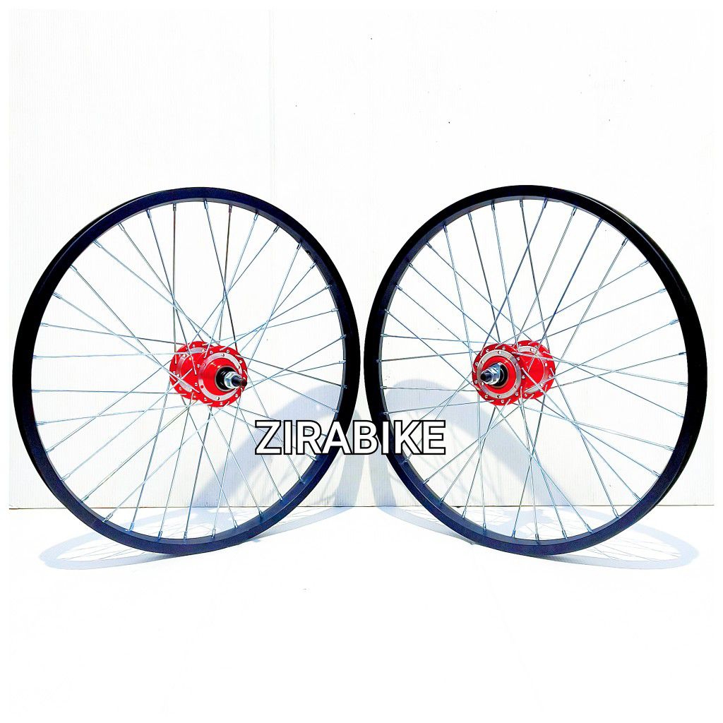 Wheelset Velg Oxo Exotic Sepeda Bmx 20 Freehub Oxo Platinum Komplit Depan Belakang