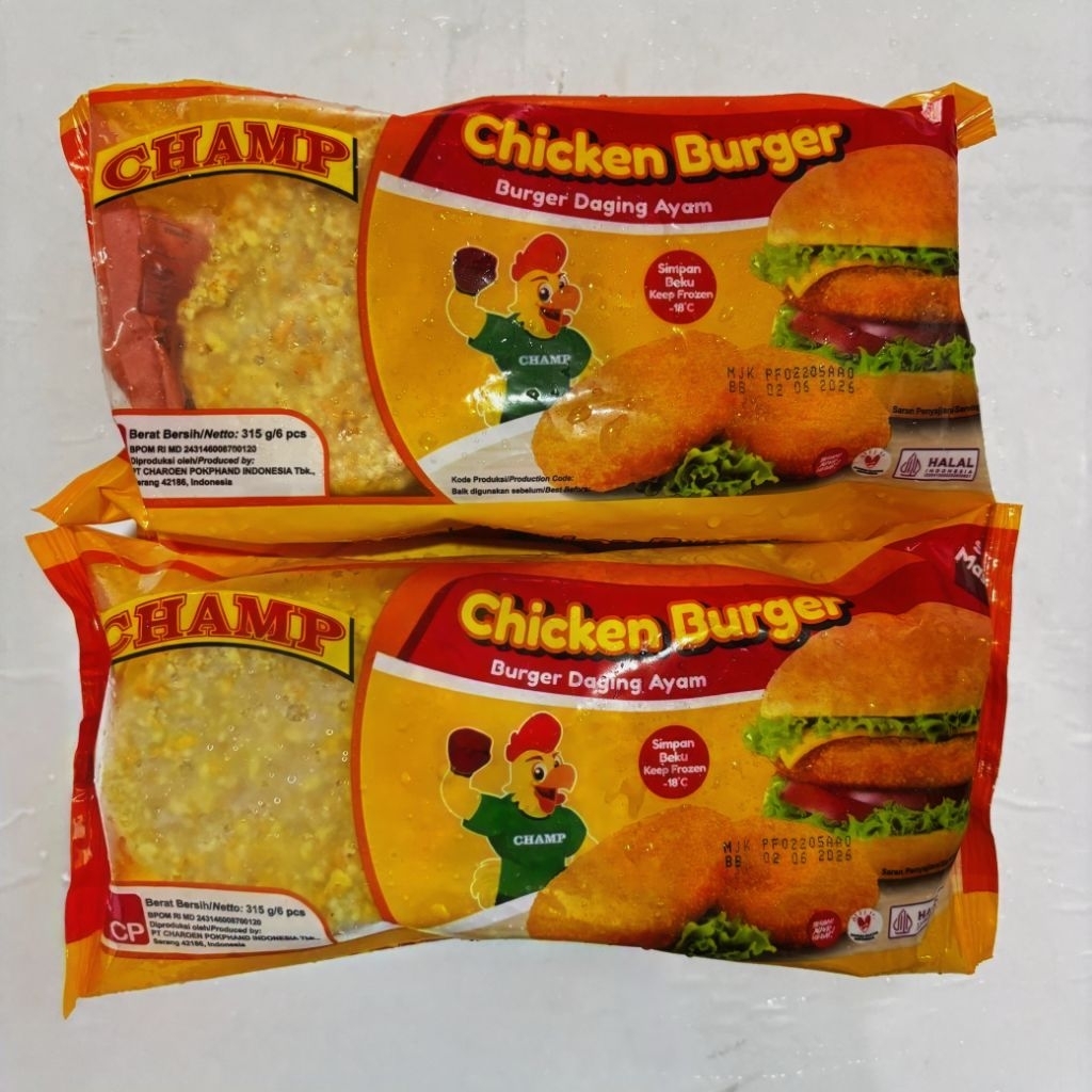 

Champ Chicken Burger 315g isi 6