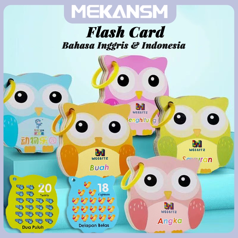 MEKANSM  Kartu Belajar Membaca Bayi - Flashcards Mengenal Angka & Huruf untuk Balita dan PAUD | Buku