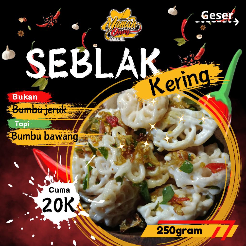 

Seblak Kering Mamah Onoy Snack Dengan Bumbu Rempah Rempah Melimpah