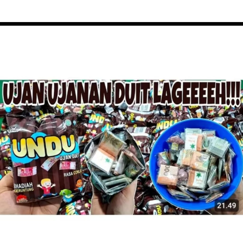 ciki undu ujan duit berhadiah uang tunai baru  baca deskripsi (5 pcs )