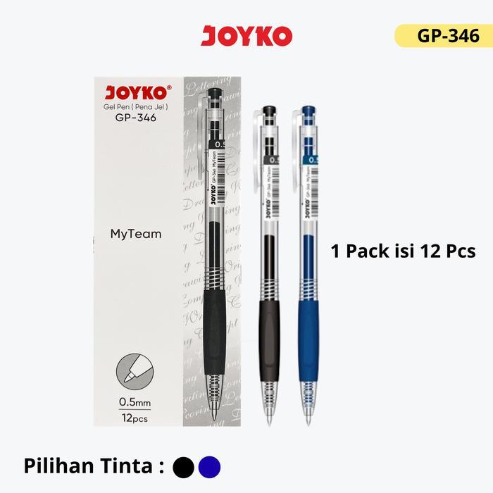 

Pen Joyko GP-346 My Team Bullet Tip 0.5mm Retractable Original (12 PCS) / Ballpoint Bolpen Pulpen Cetek Joyko GP 346 0.5 Mili Per Lusin