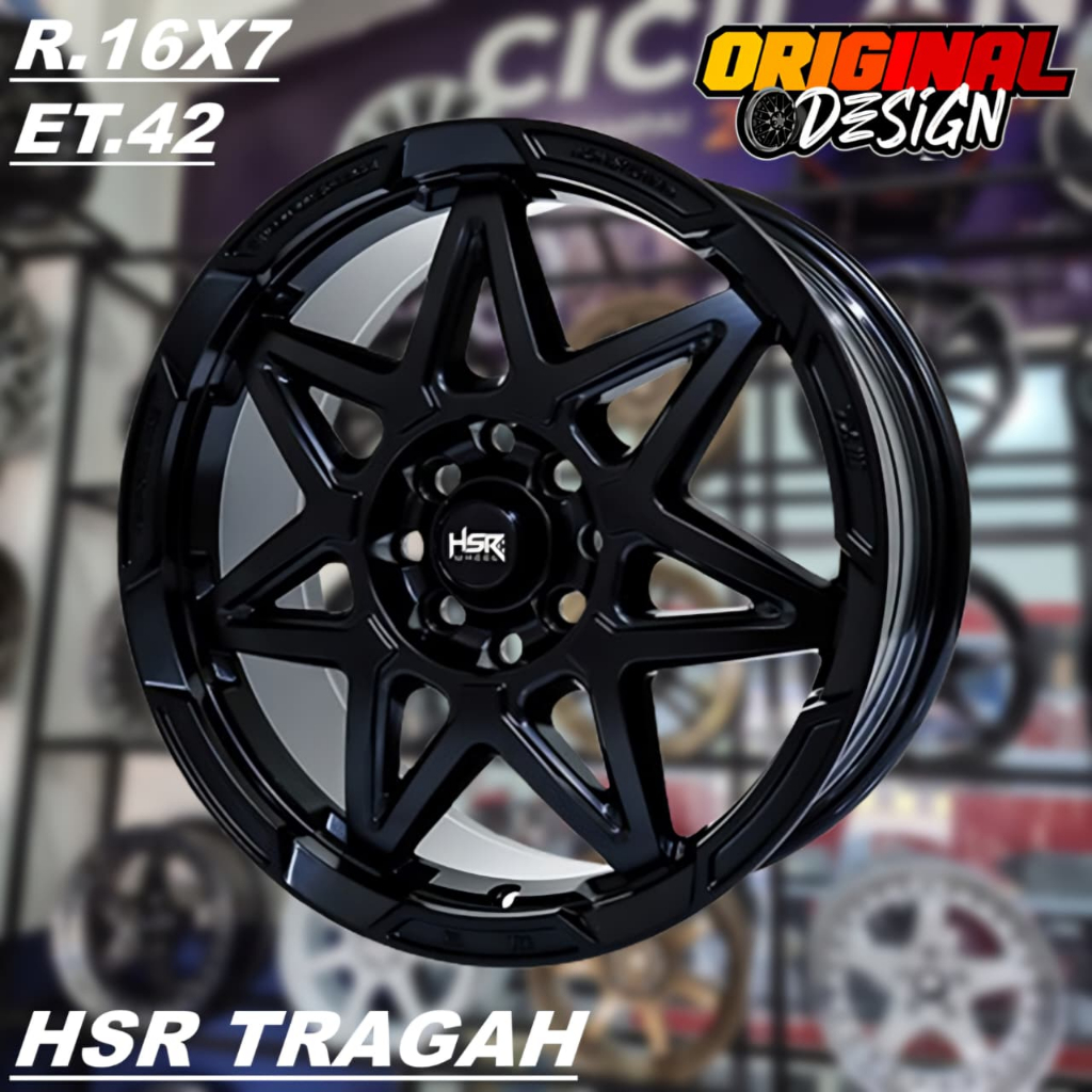 Pelek Hsr Ring 16 Warna Hitam Typer TRAGAH R16 Warna Hitam Lubang 4