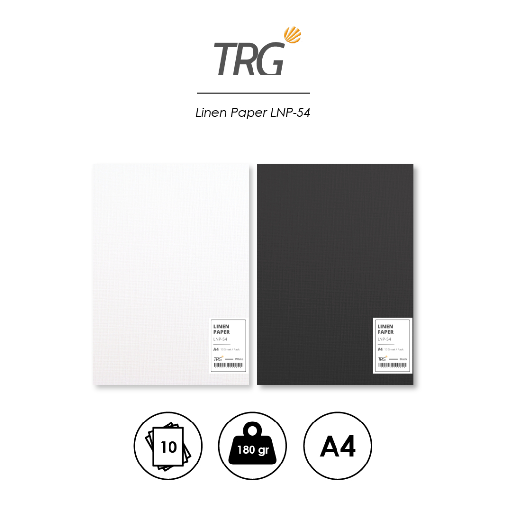 

TRG Kertas Linen A4 180gr LNP-54 - Linen Paper Karton Tekstur Hitam Putih Cover Sertifikat Gambar Ilustrasi Design Tebal 180 gr gram gsm TRG