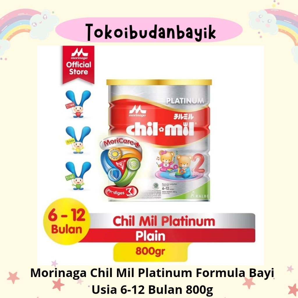 

Morinaga Chil Mil Platinum Formula Bayi Usia 6-12 Bulan 800g