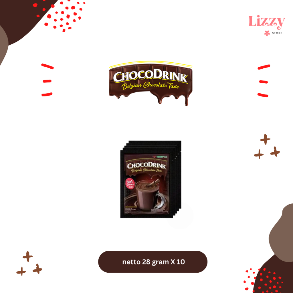 

choco drink Belgian chocolate taste Wingsfood kemasan sachet 10x28g