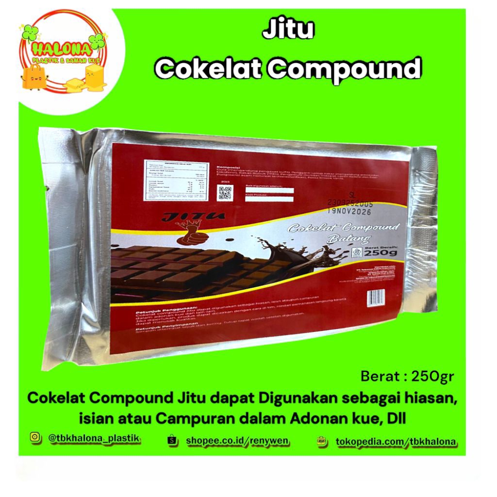 

Cokelat Coumpound Jitu Dark 250gr