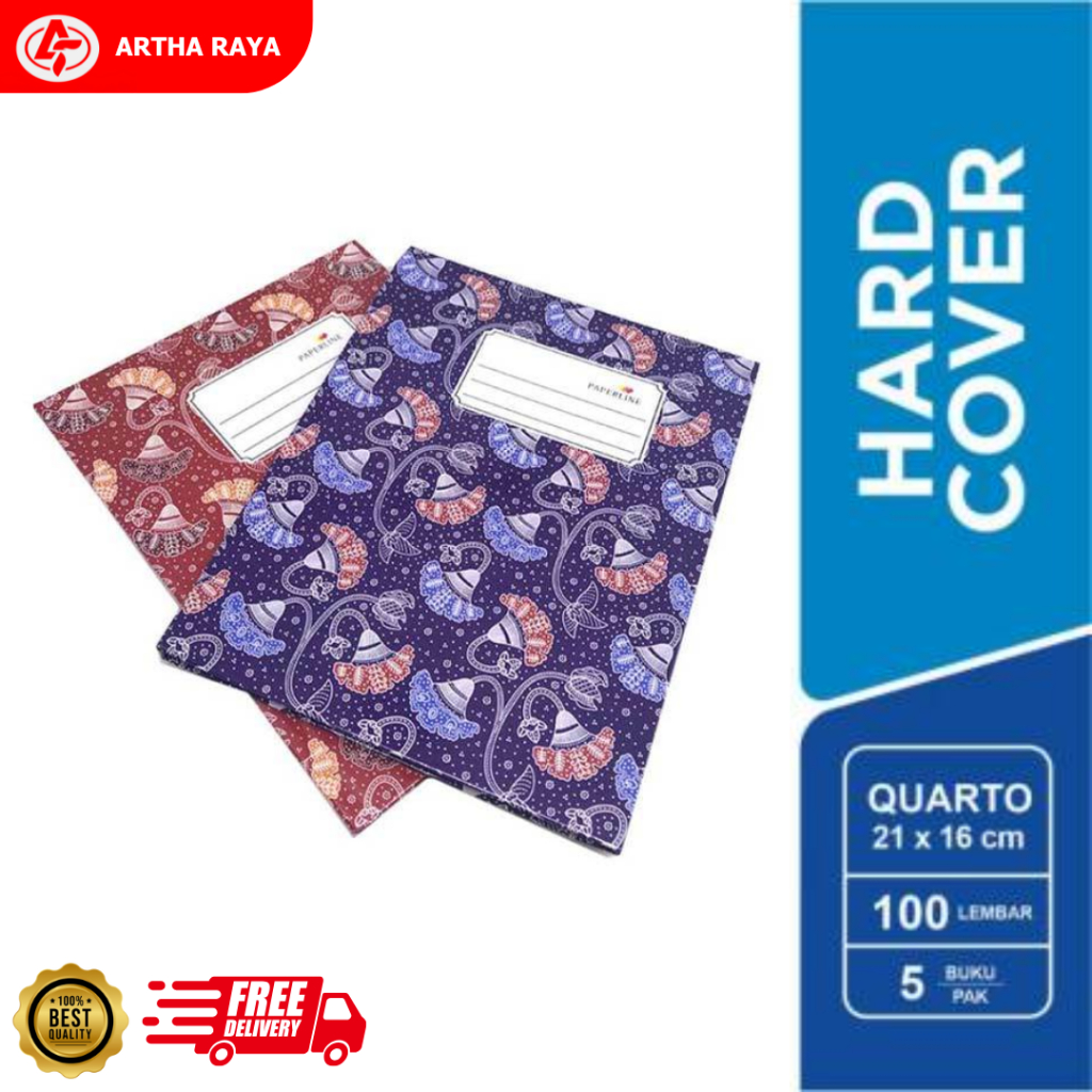 

Buku Kwarto Paperline Isi 100 / Buku Hard Cover Paperline Isi 100 [1 PCS]