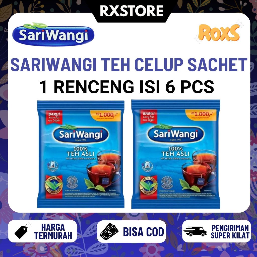 

[RX] 1 Renceng Isi 6 Pcs Teh Sariwangi Celup Ekonomis