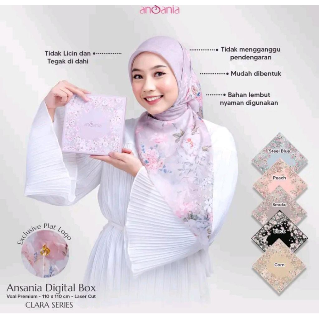 NEW Ansania Exclusive box /hijab premium scraf ansania