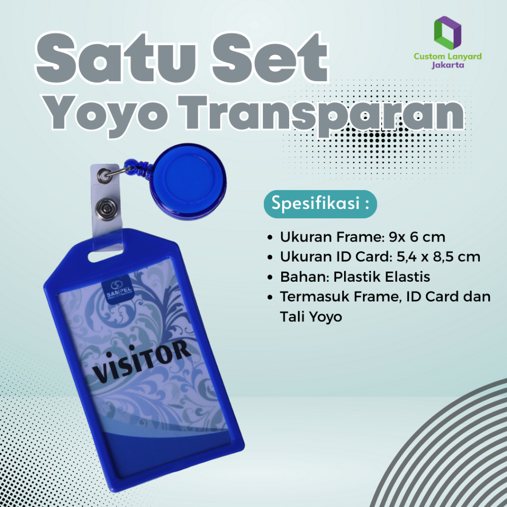 

SATU SET PAKET NAME TAG ID CARD / YOYO TRANSPARAN /HOLDER STD