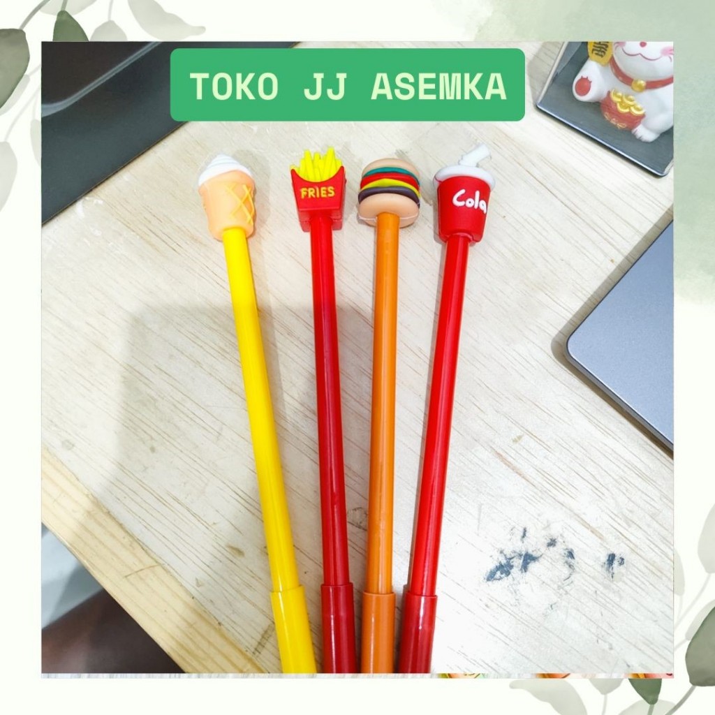 

PULPEN GEL BURGER KOLA ALAT TULIS BOLPOIN UNIK IMUT MURAH PEN GEL KARAKTER LUCU MURAH PENA