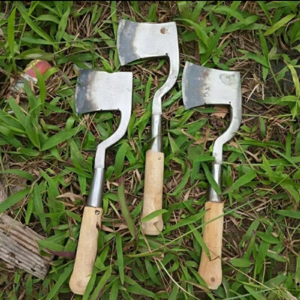 Kapak Pisau Dapur Cacah Tulang dan Daging /Kapak Cina Bahan Baja Tebal Gagang Kayu