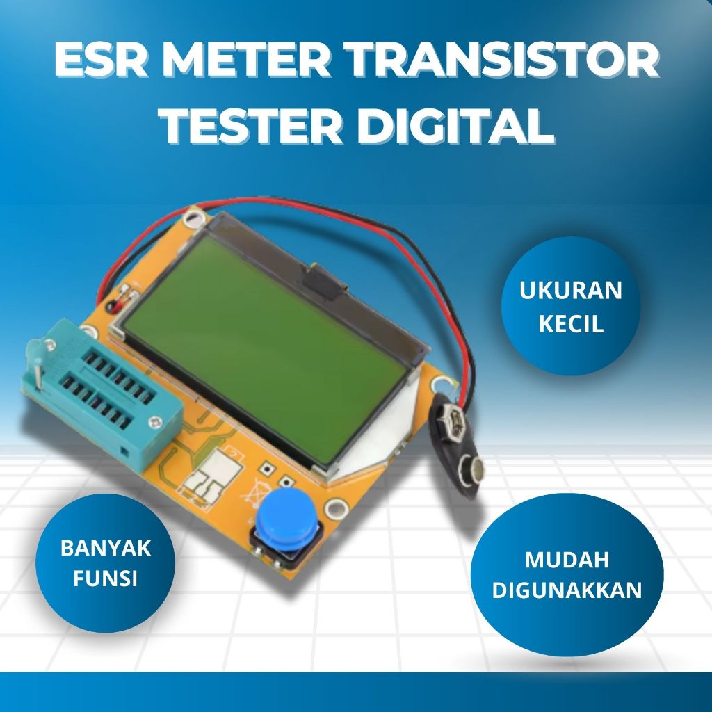 ESR Meter Transistor Tester Digital RCD LCR T4 LED Mosfet Dioda Triode Elco PCB MOS/PNP/NPN Screen E