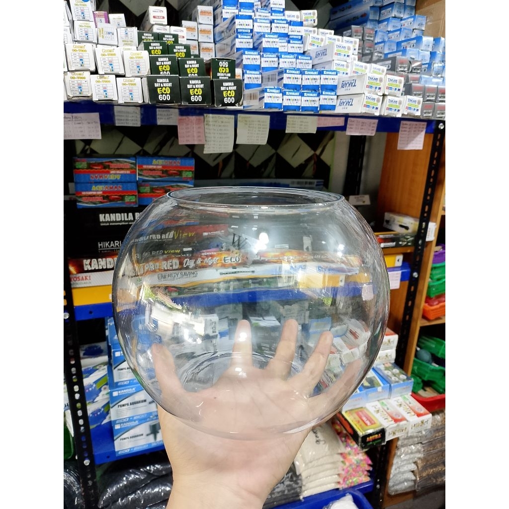 AQUARIUM BULAT // 4 LITER // KACA // LUNA