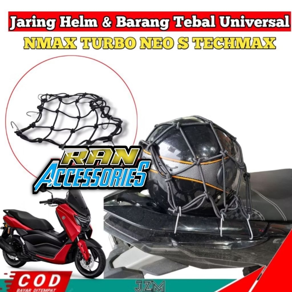 Jaring HELM MOTOR NMAX TURBO NEO S TECHMAX LEXI FREEGO MIO VARIO 160 VARIO 125 150 BEAT SCOOPY Dll