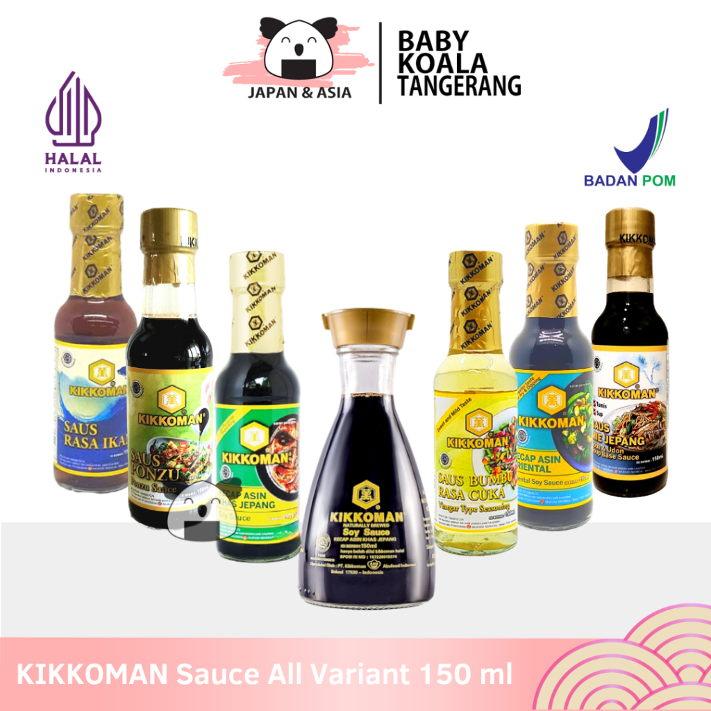 

KIKKOMAN Sauce 150 ml Halal | Soba Udon Shoyu Oriental Ponzu Vinegar Fish Sauce -BKT