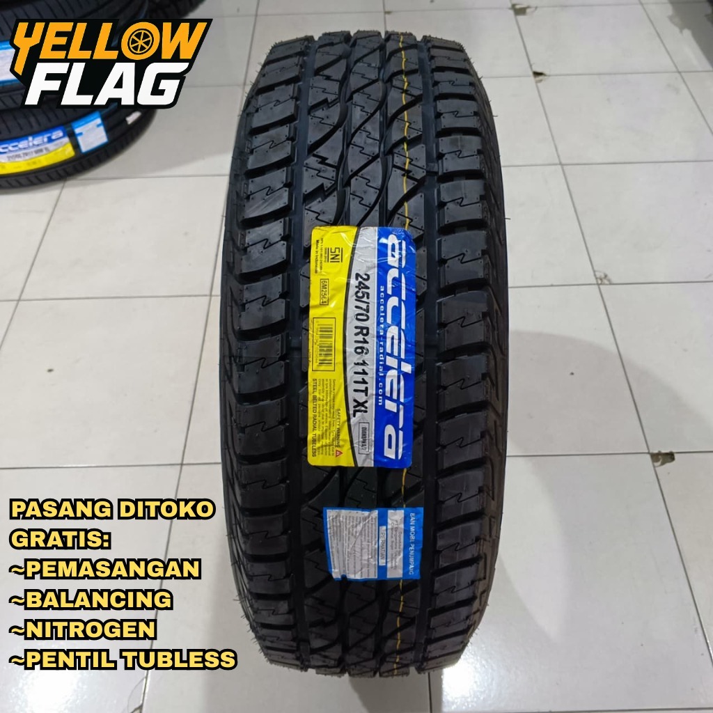 Ban Semi Offroad Ring 16 Ukuran 245/70 Merk Accelera Omikron AT 245 70 R16 Jimny Sidekick Feroza