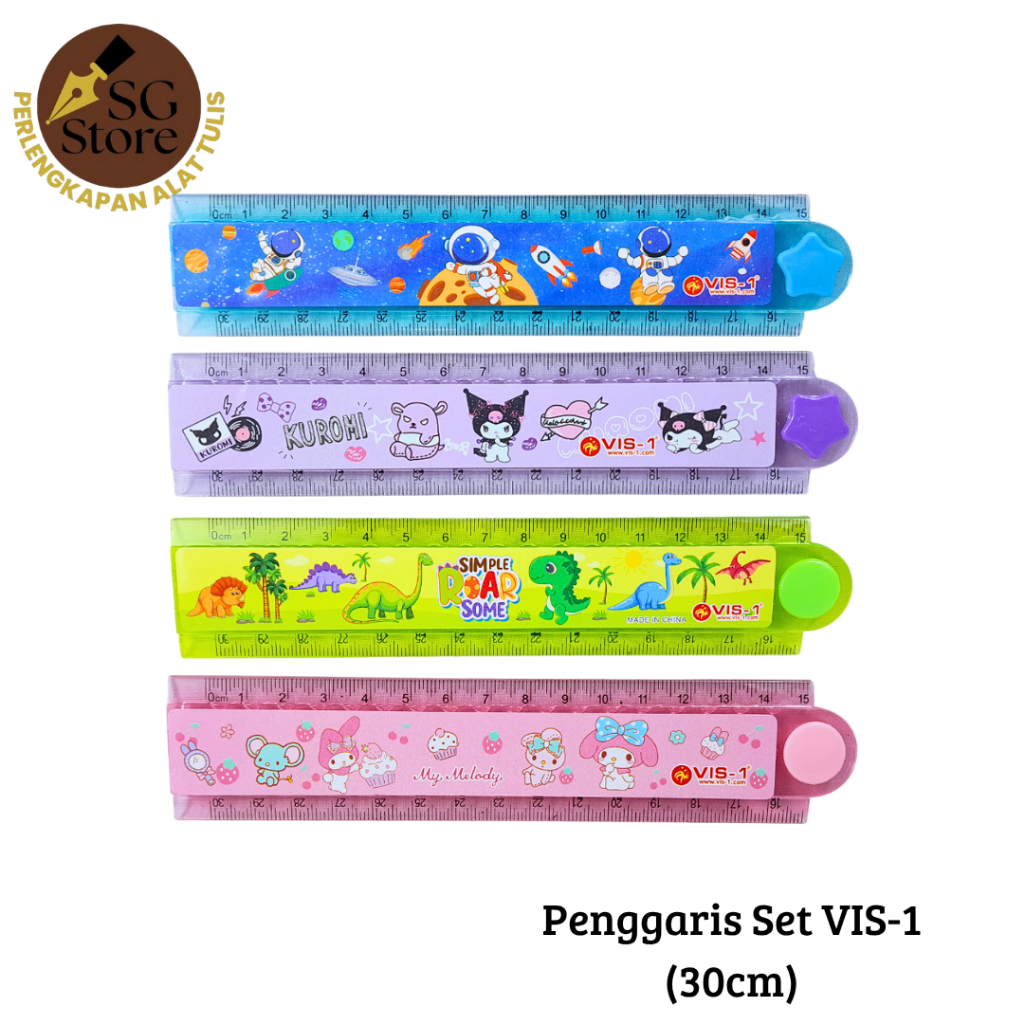 

Penggaris Lipat 30cm VIS-1 / Ruller / Garisan / Bahan Akrilik